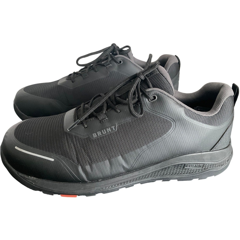 BRUNT Rivas Low Comp Toe Work Shoes Mens 13 Black Gray Waterproof Slip Resist
